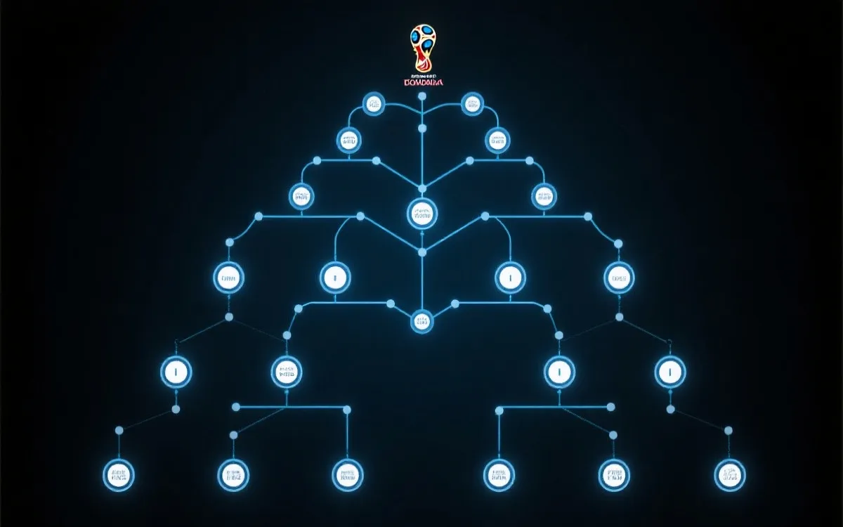 世界杯淘汰赛对阵树与概率推演的视觉占位图